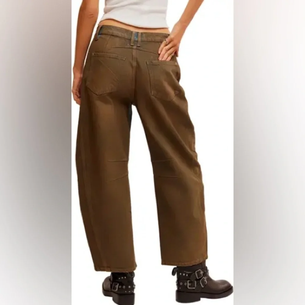 Free people We The Free Good Luck Mid-Rise Barrel Jeans